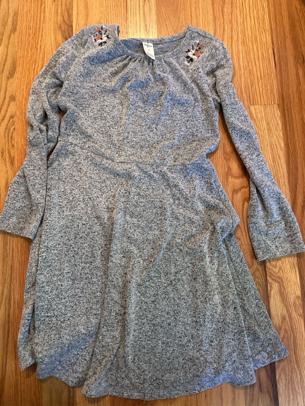 Oshkosh Embroidered Gray Dress Size Large